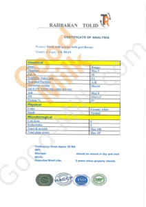 آنالیز پودر شیر خشک پرچرب صنعتی گود میلک